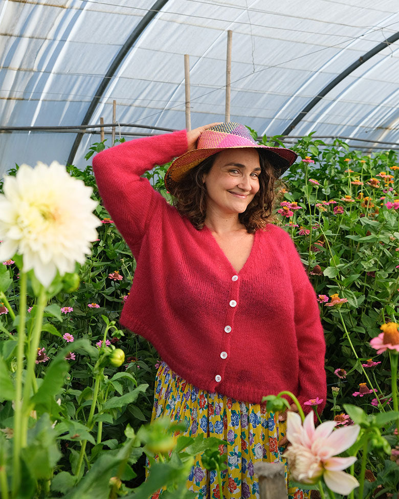 Cardigan Cosmos - Framboise