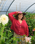 Cardigan Cosmos - Framboise