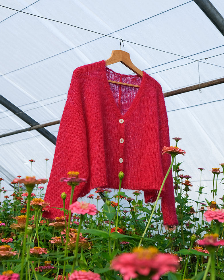 Cardigan Cosmos - Framboise