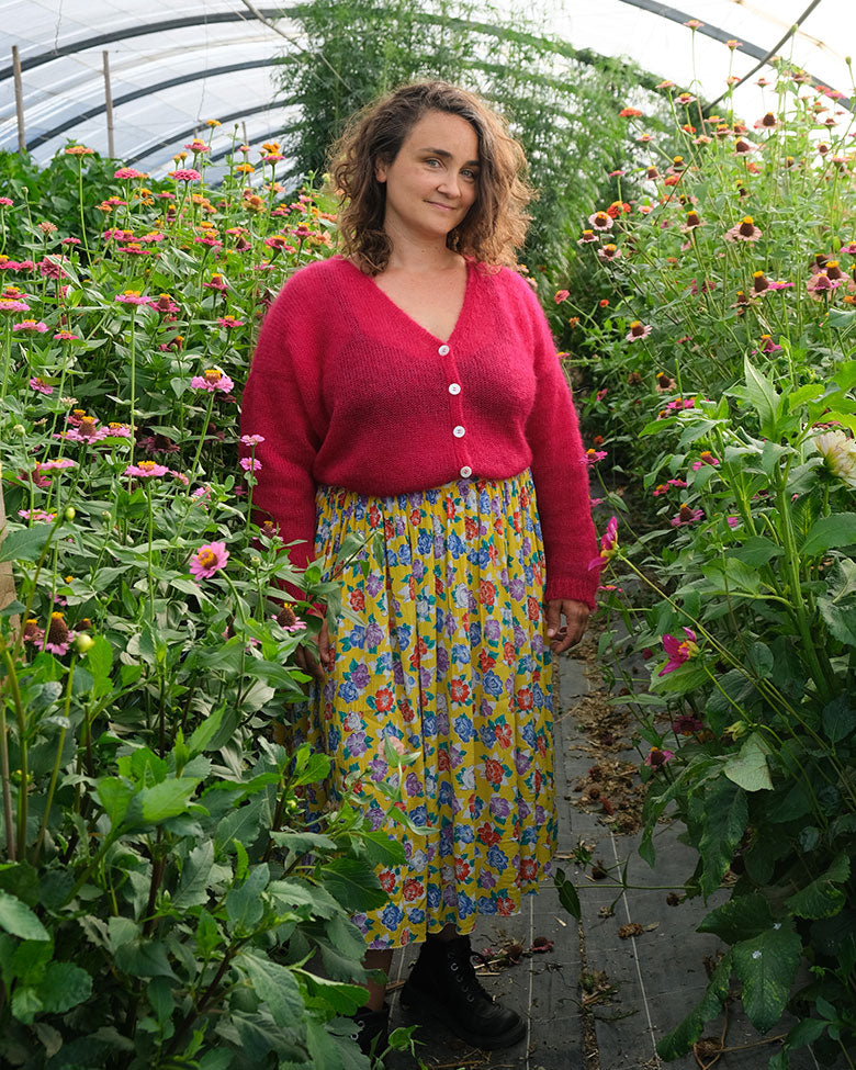 Cardigan Cosmos - Framboise