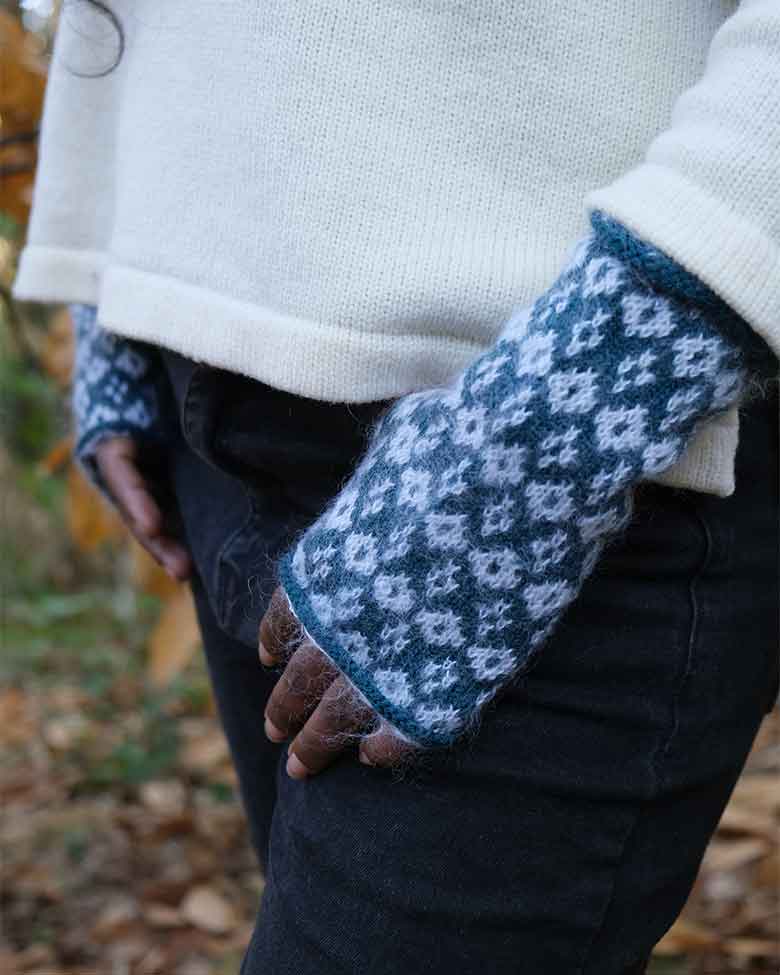 LOLA - Mitaines jacquard en laine mérinos et mohair
