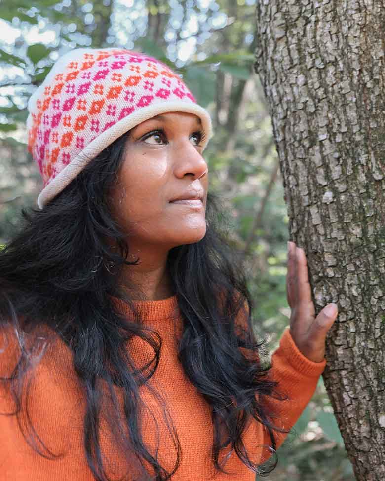 LOLA - Bonnet jacquard en laine mérinos et mohair