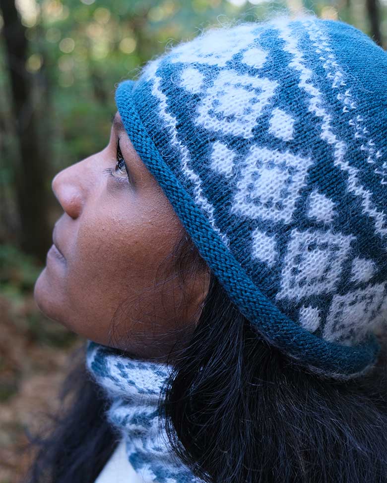 LÉO - Bonnet jacquard en laine mérinos et mohair