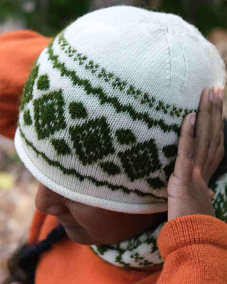LÉO - Bonnet jacquard en laine mérinos et mohair