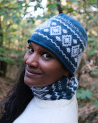 LÉO - Bonnet jacquard en laine mérinos et mohair
