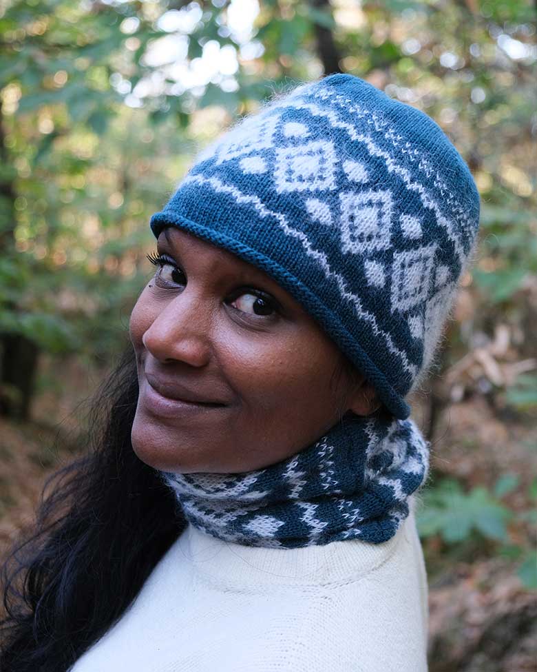LÉO - Bonnet jacquard en laine mérinos et mohair