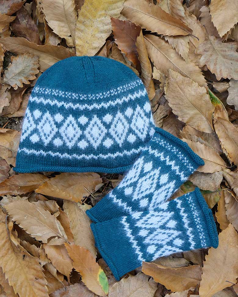 LÉO - Duo bonnet et mitaines jacquard