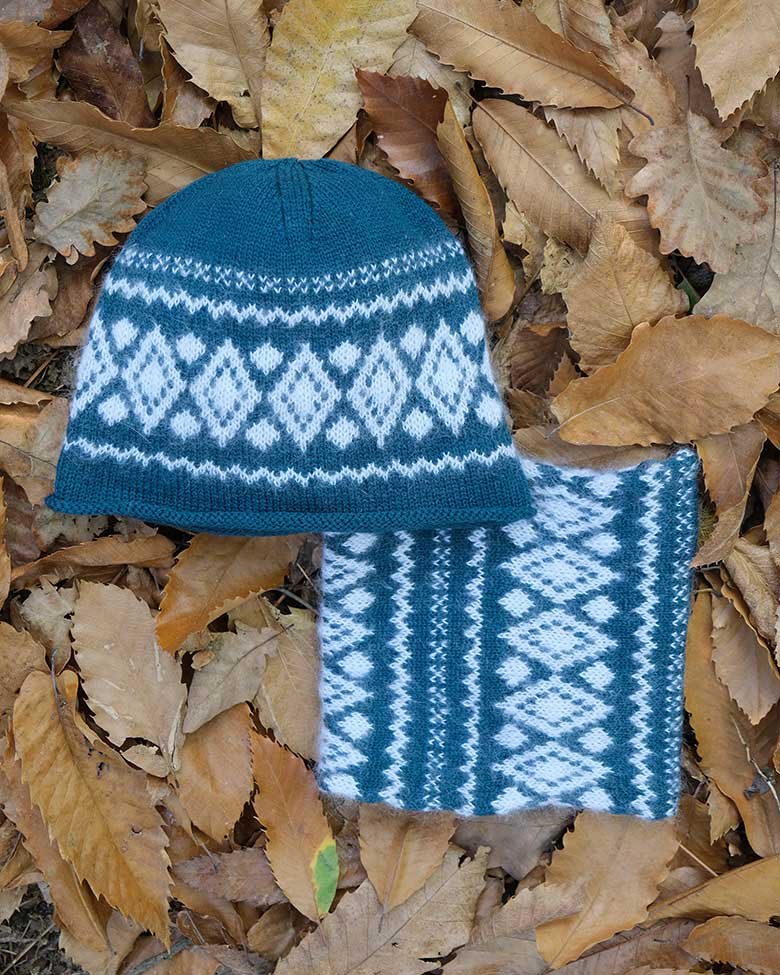 LÉO - Duo bonnet et tour de cou jacquard