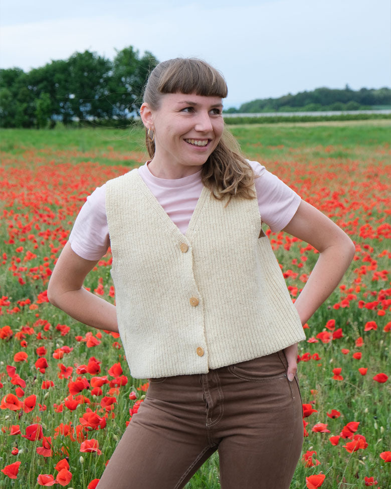 Gilet de berger Vercors - Écru