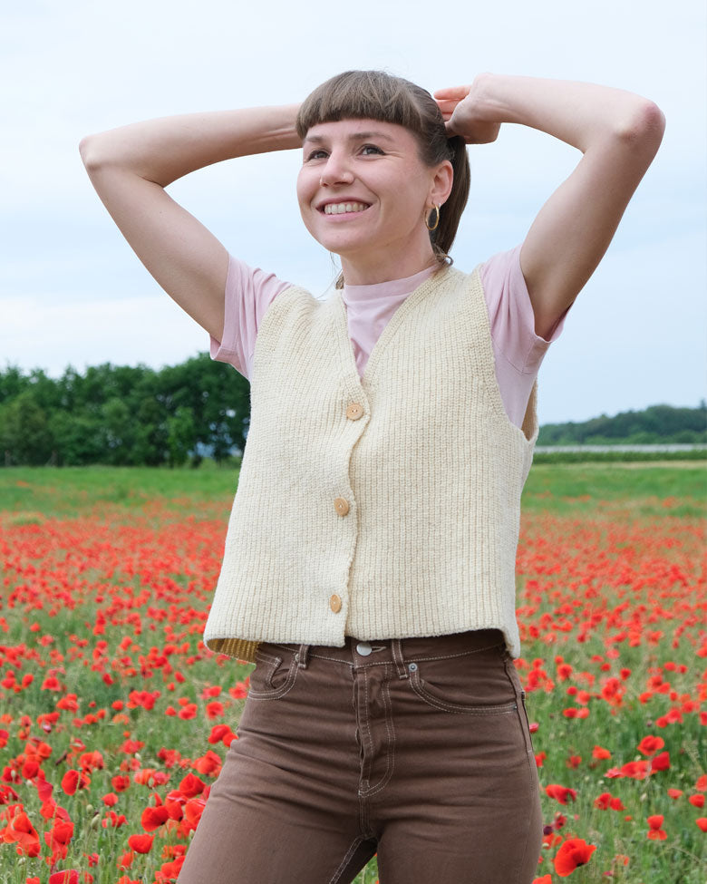 Gilet de berger Vercors - Écru