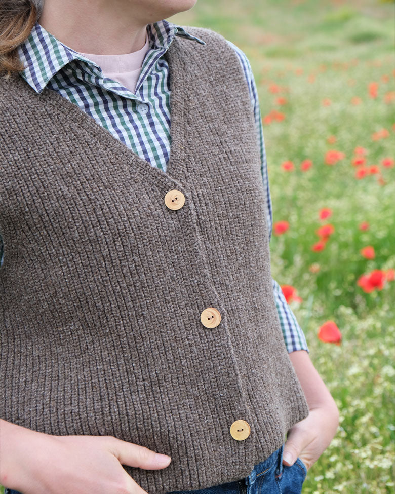Gilet de berger Vercors - Marron