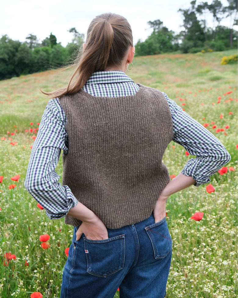 Gilet de berger Vercors - Marron