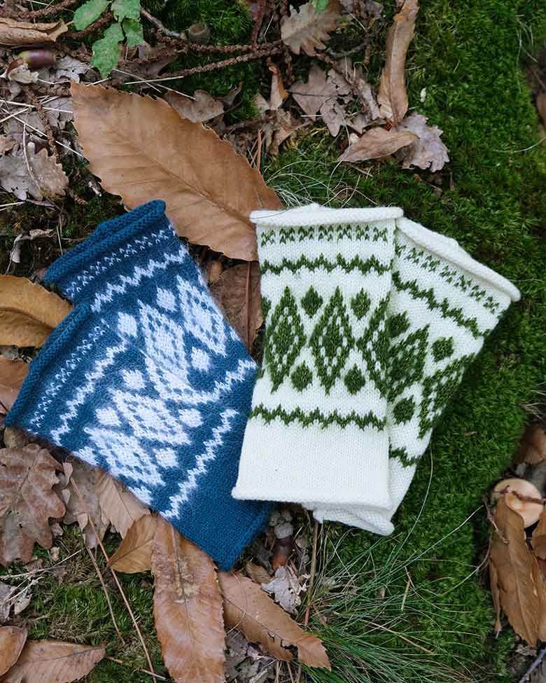 LÉO - Mitaines jacquard en laine mérinos et mohair