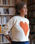 AMBEL - Pull en laine mérinos, coeur