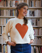 AMBEL - Pull en laine mérinos, coeur