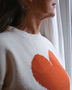 AMBEL - Pull en laine mérinos, coeur